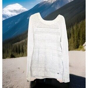 Abercrombie & Fitch Women’s Medium Gray Knit Sweater | Long Sleeve Pullover